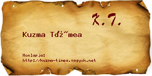 Kuzma Tímea névjegykártya