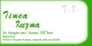 timea kuzma business card
